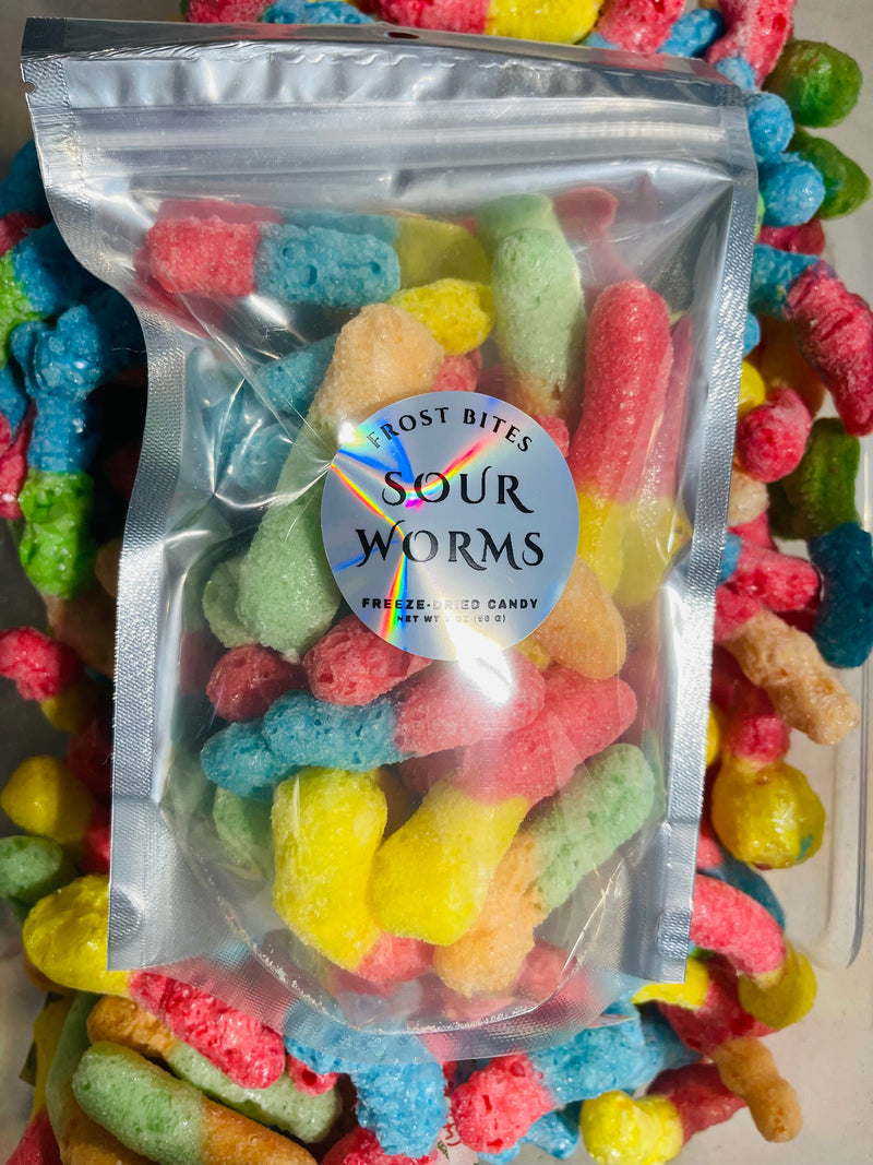 72. FROSTY BITES Candy Sour Worms 50g