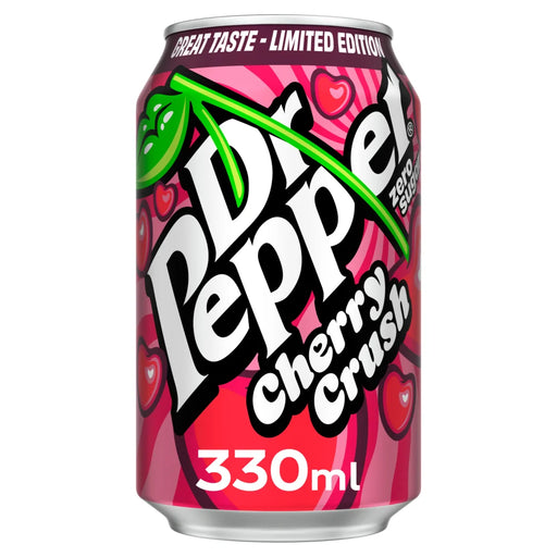 77. Dr. Pepper Cherry Crush Zero Sugar 330ml x24 (UK)