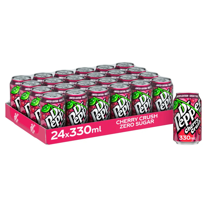 77. Dr. Pepper Cherry Crush Zero Sugar 330ml x24 (UK)