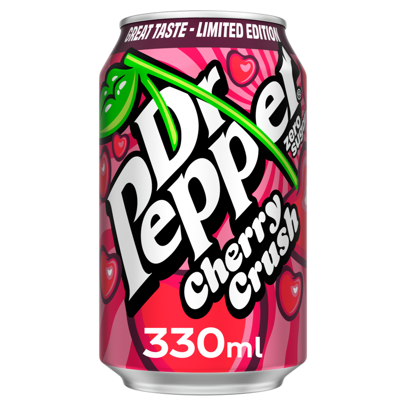 77. Dr. Pepper Cherry Crush Zero Sugar 330ml x24 (UK)