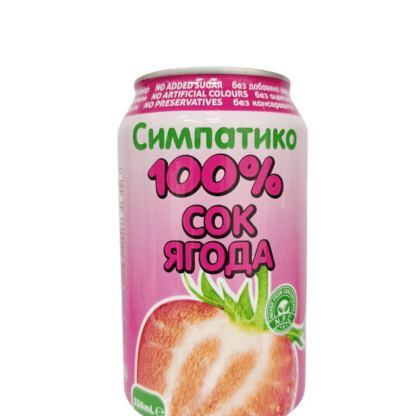 Simpatico 100% Натурален Сок Ягода – 330 мл