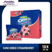 81. Oreo Mini Strawberry Cookies Zip Pack 61.3g x24 (INDO)
