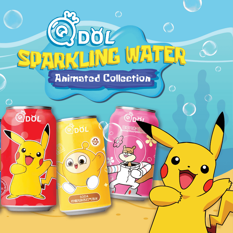 89. QDOL Spongebob Strawberry Flavor Soda 330ml x24
