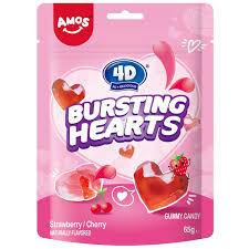 AMOS 4D GUMMY HEARTS STRAWBERRY