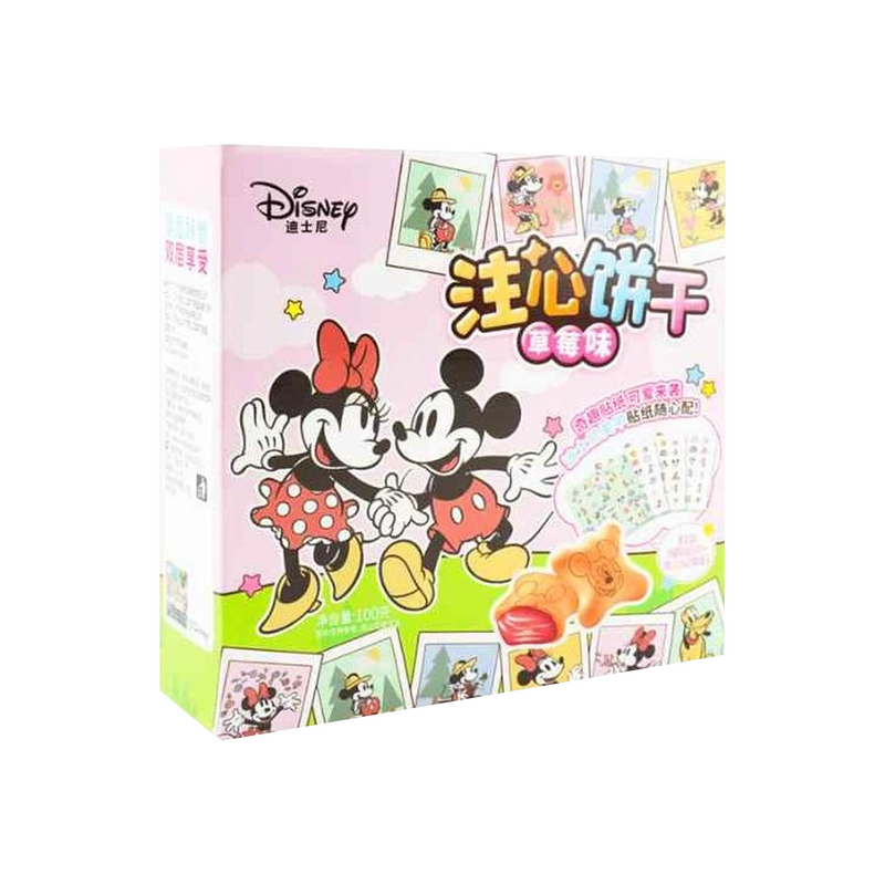 Disney Mickey Mouse Filled Biscuit Strawberry Flavor 100g