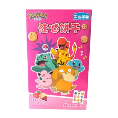 Pokemon Cookies Strawberry Flavor with Sticker 45g
