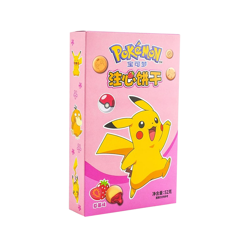 Pokemon Cookies Strawberry Flavor with Sticker 45g