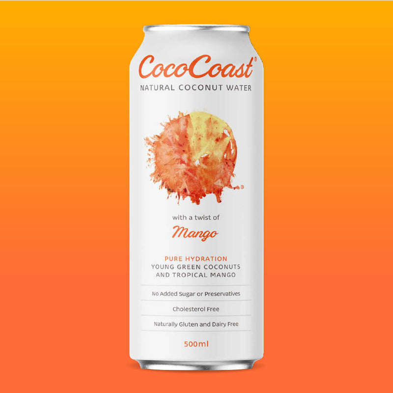 CocoCoast Natural Coconut Water Mango 320ml x24 (VN)