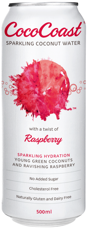 CocoCoast Sparkling Coconut Water Raspberry 320ml x24 (VN)