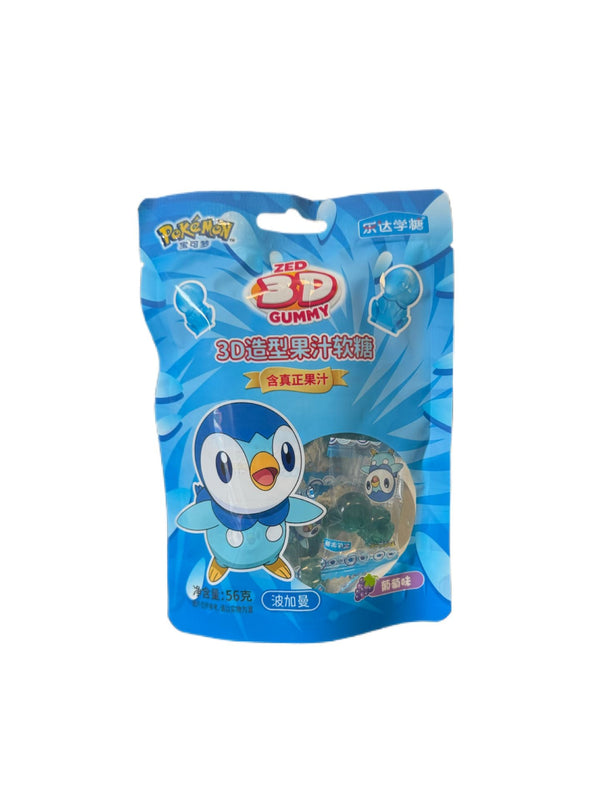 Pokemon Juice 3D Gummy Candy Grape Flavor 56g x48 (CHI)